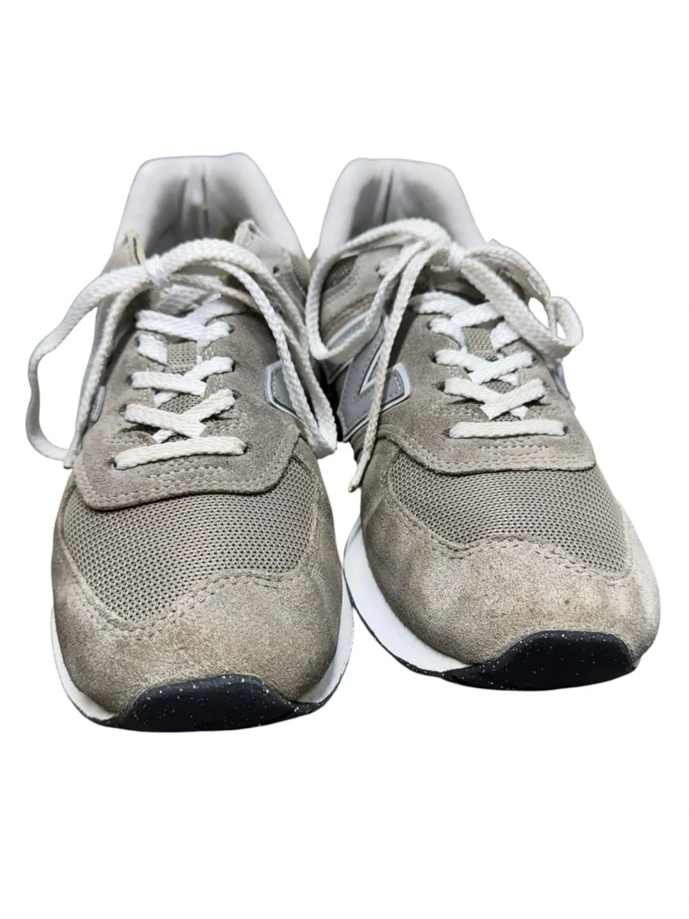 New Balance 574 Men’s Light Gray Suede & Mesh Runners